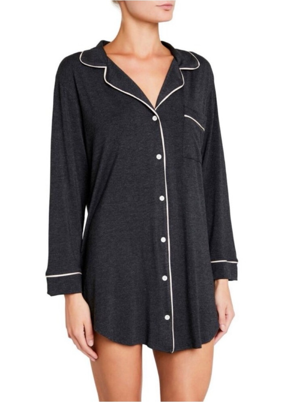 Eberjey Gisele TENCEL™ Modal Sleepshirt - charcoal gray -  size medium